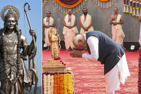 PM Modi inaugurates 77-foot tall Ram statue in Goa