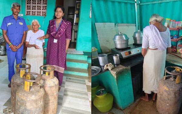 கோவையில் ரூ.1-க்கு இட்லி விற்கும் மூதாட்டி கமலாத்தாளுக்கு மீண்டும் இலவச சமையல் எரிவாயு சிலிண்டர் விநியோகம்!