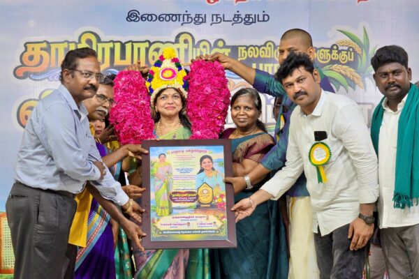 கிருஷ்ணாபுரத்தில் பாராட்டு விழா: 'தாமிரபரணி நாயகி' விருது பெற்ற பாமக சட்டமன்றக் குழுத் தலைவர் முனைவர் சௌமியா அன்புமணி!